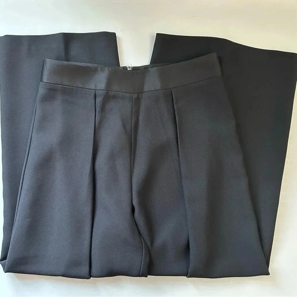 Topshop Wide Leg Pants High Waisted Cropped Pleated Palazzo Black Size 4 NWT - Picture 15 of 15